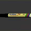 Artline 70 Permanent Marker For Daily Use With Yellow Body And Multicolored Rings