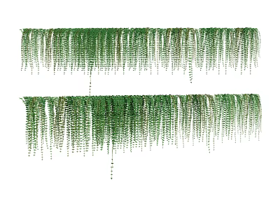 Lush Hanging Basket Green Plants With Long Trailing Verdant Leaves For Indoor Decor 3d model