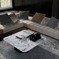Modern Sofa Coffee Table Combination Italian Sofa Coffee Table Combination 3d model