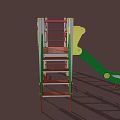 Outdoor Playground Equipment With Green Slide Climbing Frame Ladder And Rings