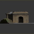 European-style gate, ancient gate, ancient gate 3d model