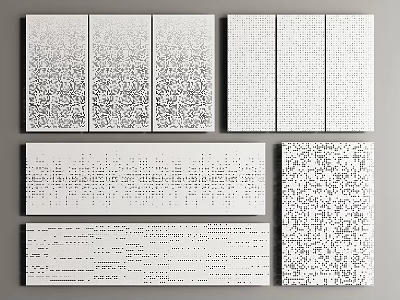 Modern Punched Plate Perforated Plate Punched Aluminum Decorative Plate Hollow Plate 3d model