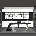 Modern study 3d model