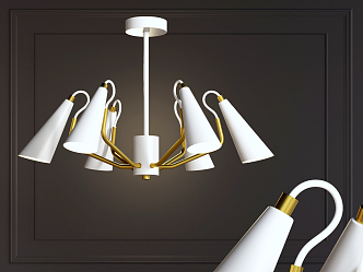 Light Luxury Chandelier Multi-head Chandelier 3d model