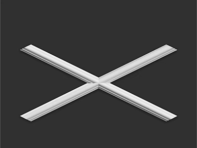 Modern Minimalist Ceiling Design With White Cross Beams For Home Interiors 3d model