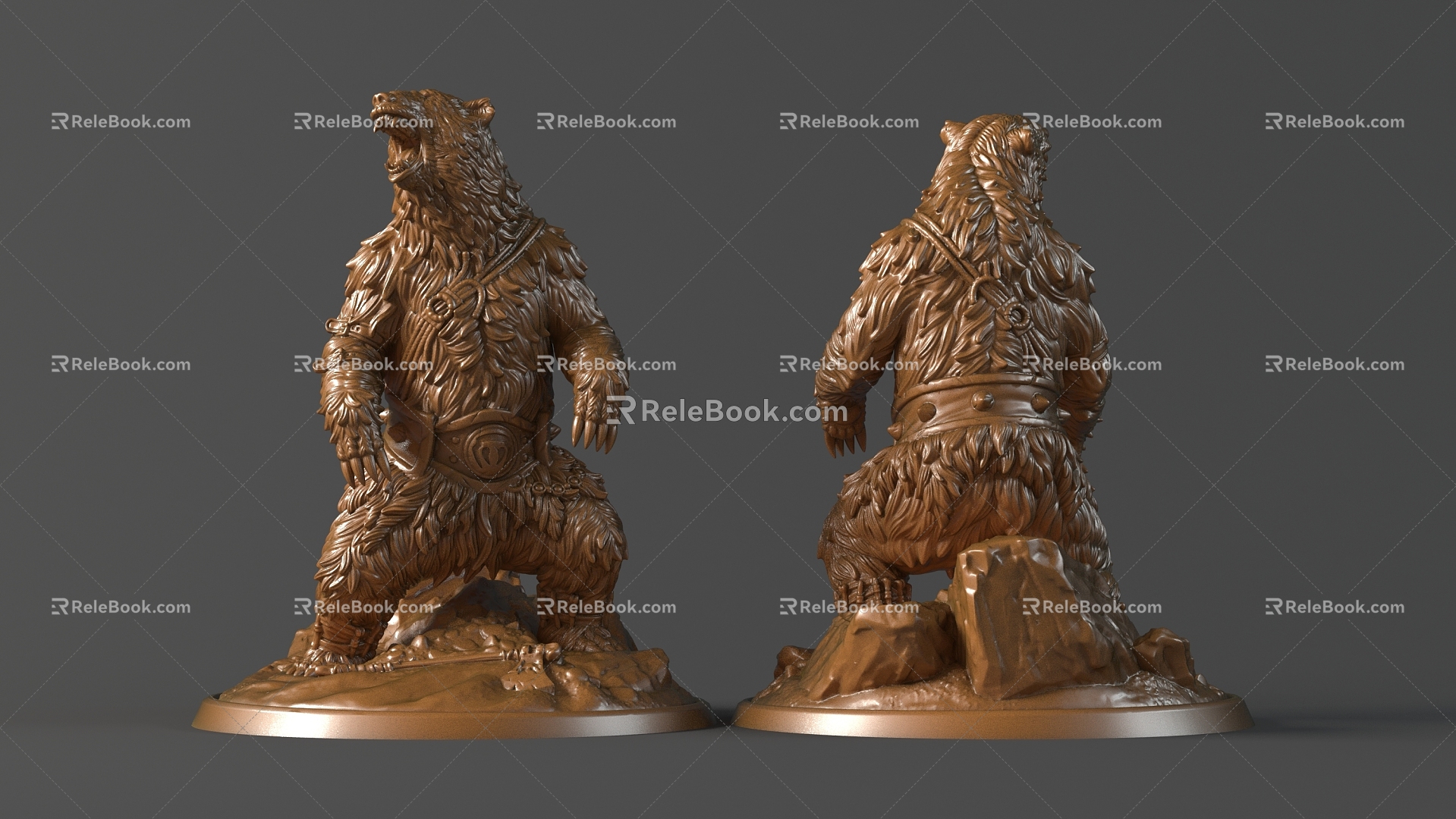 Beast Druid Bear Male Warrior 3d model