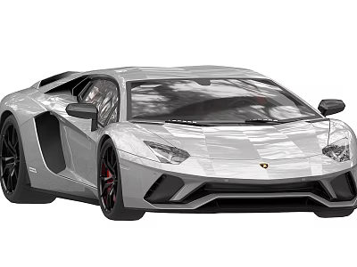 Silver Sports Car With Sleek Body Design Sporty Wheels And Front Fascia 3d model