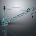 Industrial Heavy Duty Crane With Metal Boom Structure Hook And Base