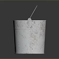 Durable Silver Metal Bucket With Sturdy Handle For Household Daily Use And Storage