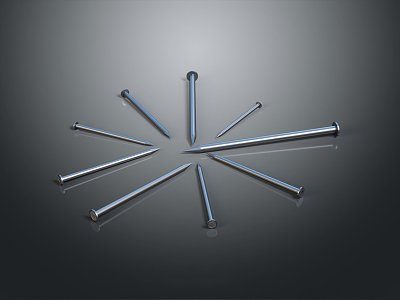 Modern Nail Sniper Cylinder Nail Screw 3d model