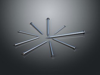 Modern Nail Sniper Cylinder Nail Screw 3d model