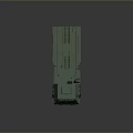 Military Green Armored Tank with Multiple Wheels and Missile Launcher System