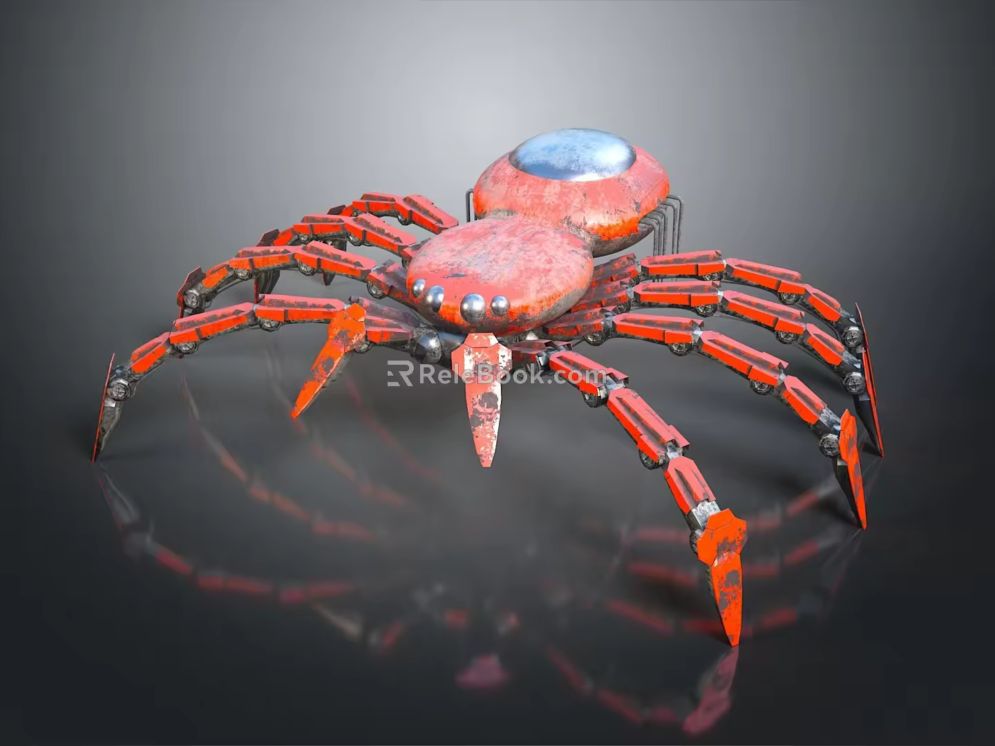 Robot Spider Robot Mecha Spider Science Fiction Spider Mechanical Spider Battery Spider Tower Defense 3d model