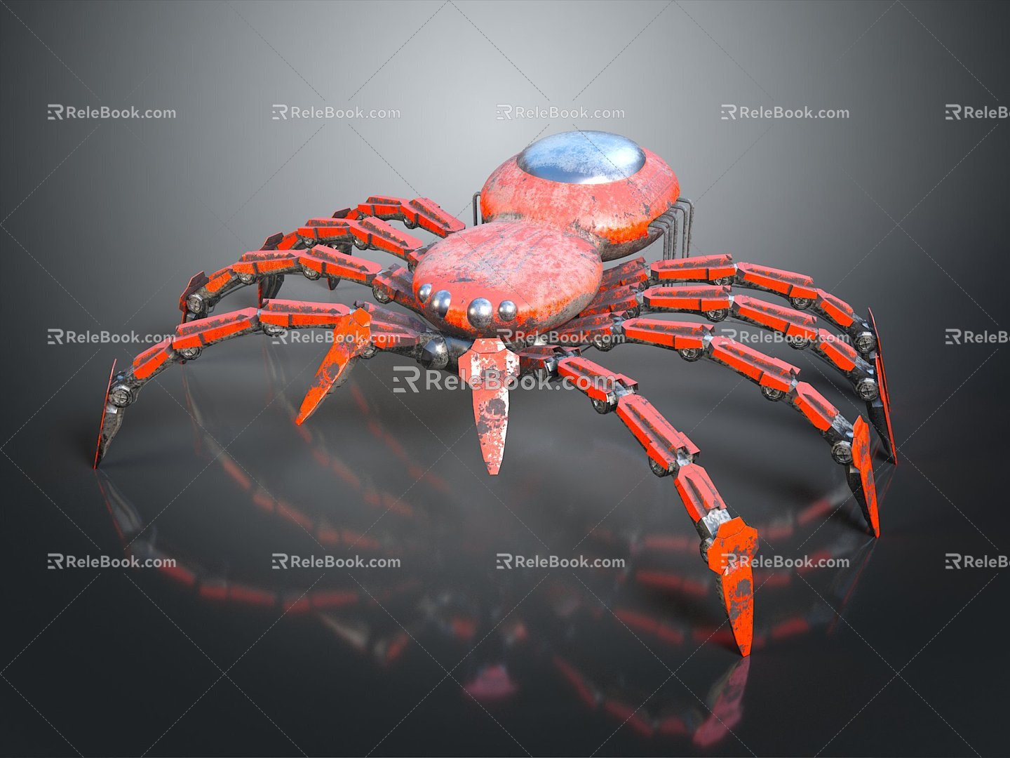 Robot Spider Robot Mecha Spider Science Fiction Spider Mechanical Spider Spider Battery Spider Tower Defense 3d model