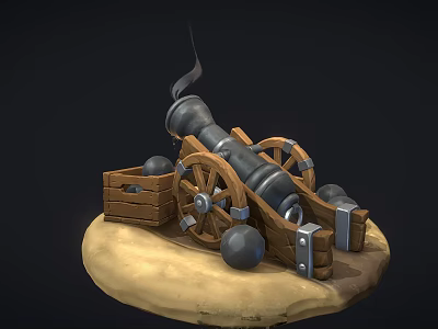 Cannon Desert Cannon Modern Toys 3d model