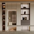 Modern Sleek Shoe Cabinet Interior Design With Mirror Storage Drawers And Shoes