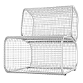 Modern Metal Mesh Lounge Chair With Green White Orange Color Options