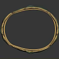Elegant Green And Gold Decorative Bracelet With Scalloped Edges And Circular Motifs