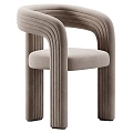 Modern Homary Fabric Single Chair 3d model