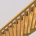 Wooden Staircase 3D Rendered Models With Handrails And Different Designs 3d model