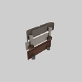 Multi Colored Upholstered Back Panels With Wooden Side Shelves And Cylindrical Accents