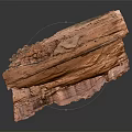 Wooden Stone Decorative Piece With Natural Texture Layered Structure And Warm Brown Surface