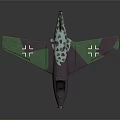 Space Aviation Model Aircraft With Green Purple Camouflage And Cross Symbols Design