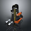Multifunctional Home Fitness Equipment With Black Orange Design Adjustable Handles And Stable Frame