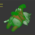 Red Game Movie Character In Green Hat White Diaper Holding Hamburger With Pillow And Cigarette