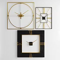 Modern Wall Clocks With Gold And Black Frames Geometric Design For Home Decor