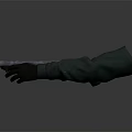 Dark Colored Weapon Device With Gloved Hands On Dark Background 3d model