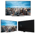 Slim 4K Ultra HD TV With Dynamic City Skyline Display And Clear Sharp