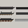 Chinese Traditional Roof Models With Different Styles Decorative Eaves And Tiles