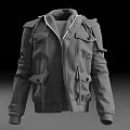Utility Casual Jacket With Multiple Pockets Zipper Closure And Functional Design For Everyday Outdoor Use 3d model