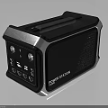Portable Power Station With Black Design Handle Control Panel And Multiple Ports 3d model