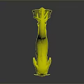 Cute Pink Fantasy Creature Character With Transparent Fins And Long Tail
