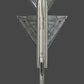 Military Silver Fighter Jet With Red Star Markings And Number 04