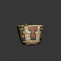 Handwoven Storage Basket With Colorful Geometric Patterns For Everyday Use