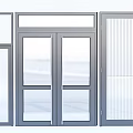 Modern Aluminum Frame Doors And Windows With Glass Panels And Louvered Design