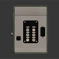 Green Electrical Equipment Distribution Box With Open Door And Internal Circuit Breakers