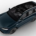 Dark Blue Modern SUV With Panoramic Sunroof 3d model