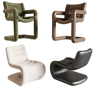 Single Chair Leisure Chair Fabric Single Chair 3d model