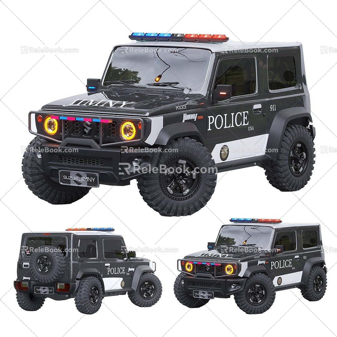 Suzuki Police Car Car Car Off-road Vehicle Police Police Car Suzuki Motor Vehicle 3d model