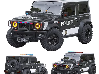 Suzuki Police Car Off-road Vehicle Police Car Suzuki Motor Vehicle 3d model
