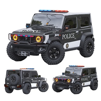 Suzuki Police Car Off-road Vehicle Police Car Suzuki Motor Vehicle 3d model