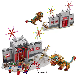 The story of the Lego year of modern toys 3d model