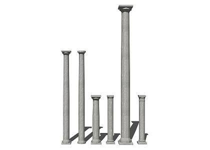 Jane European Roman Column Stone Column Decorative Column 3d model