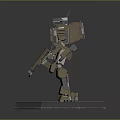 Robot Assistant Small Robot Butler Robot Butler Figure Game Figure 3d model