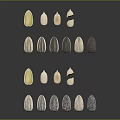 Assorted Colorful Seeds With Different Shapes Arranged On Black Background