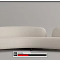 Modern Multiplayer Sofa Curved Sofa Shaped Sofa 3d model